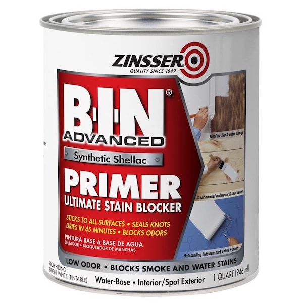 Krud Kutter Zinsser BIN Advanced White Primer and Sealer 1 qt 271009 Zoro